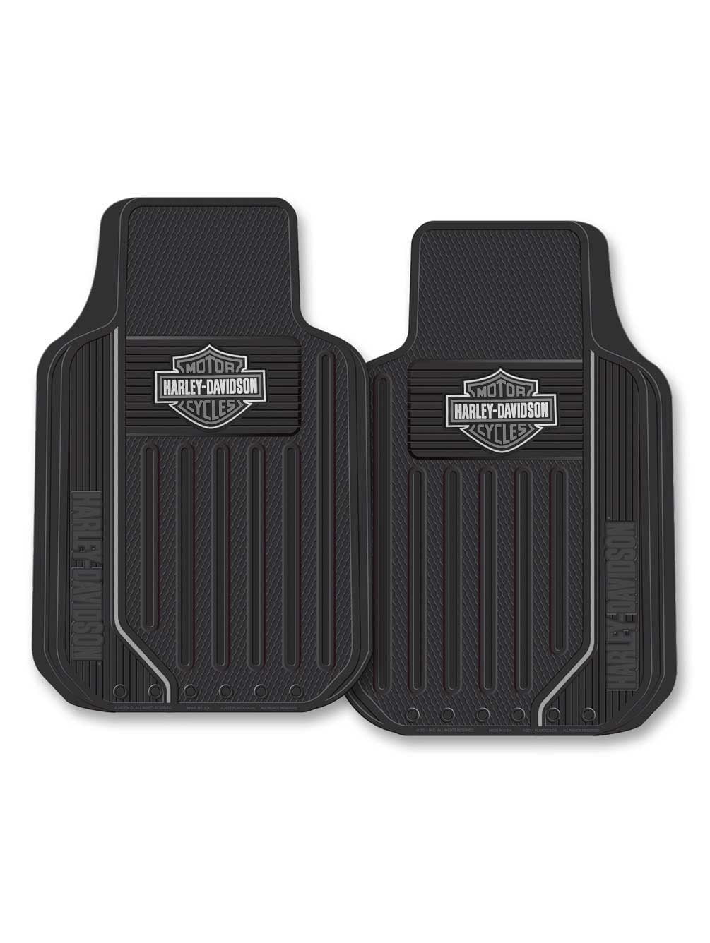 Harley-Davidson Floor Mats， Elite Series Bar and Shield Logo， Non-Carpeted， 1653， Harley Davidson