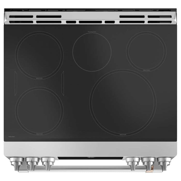 GE Cafe CCHS900P2MS1 30Inch 57 cu ft SlideIn Front Control Inductio