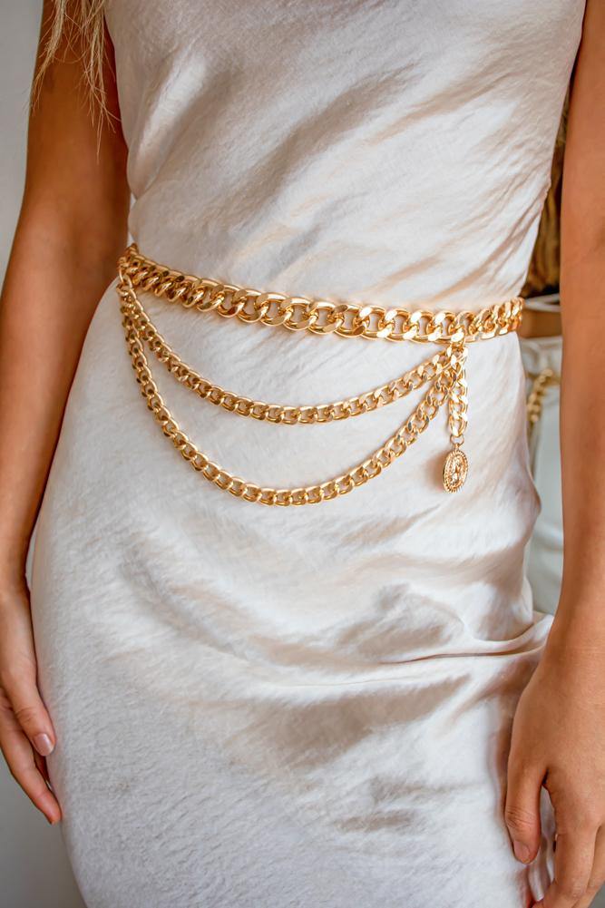 Laila Chain Belt Gold