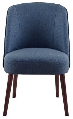 Madison Park Dining Chair Modern Bexley Rounded Back Padded Side Chair  Charcoal   Midcentury   Dining Chairs   by Bunnyberry  Houzz