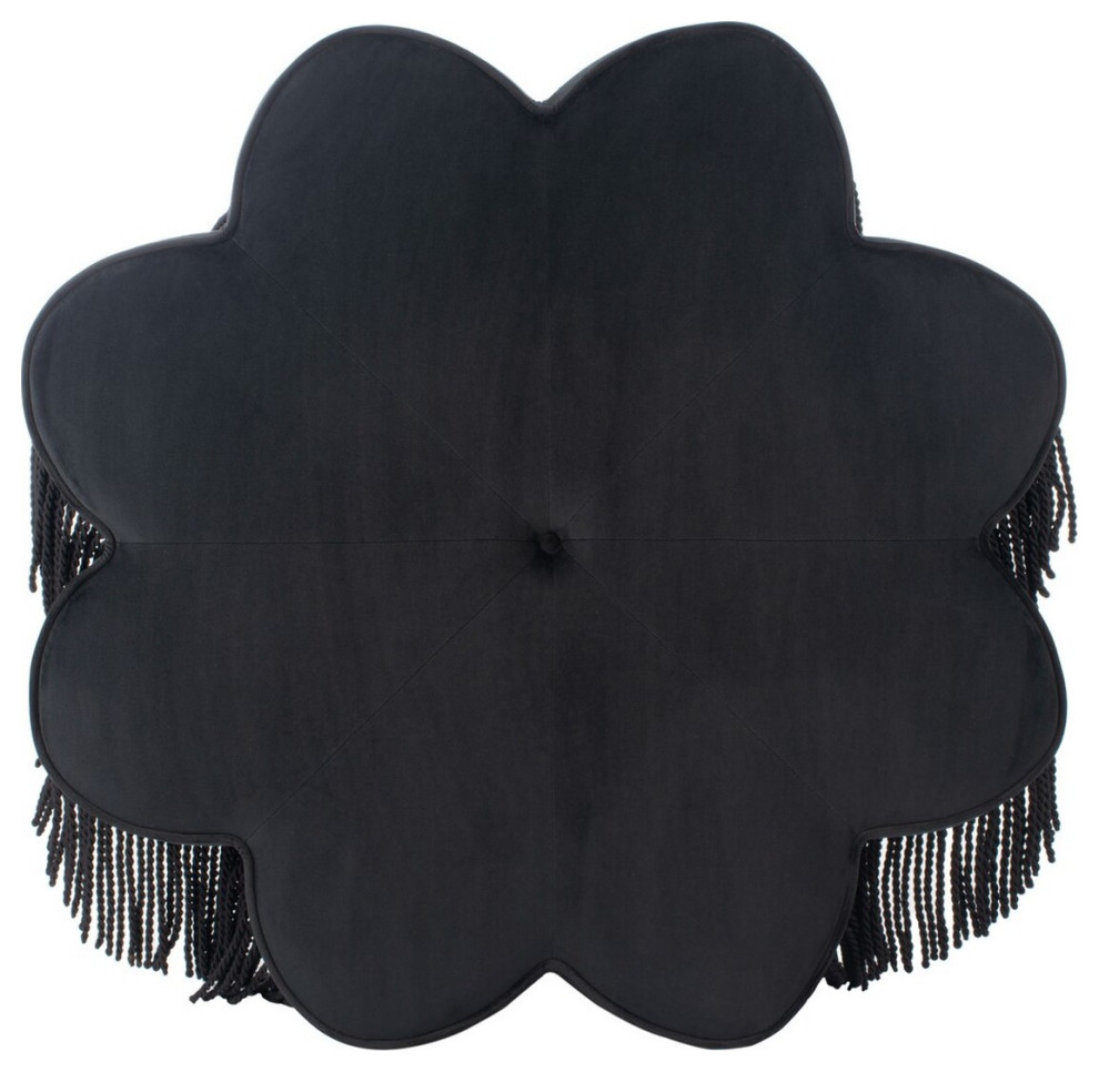 Judith Flower Ottoman Black   Modern   Footstools And Ottomans   by Virgil Stanis Design  Houzz