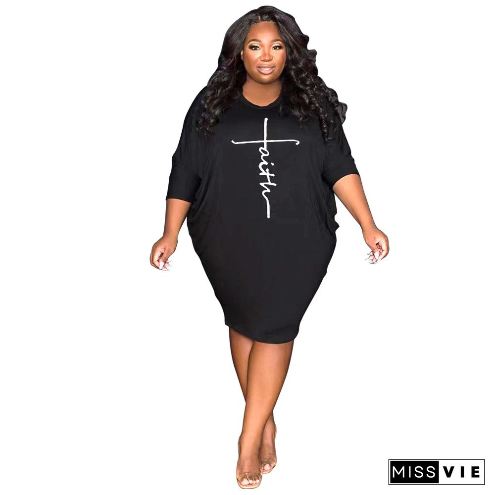 Long Sleeve Loose Casual Plus Size Dresses