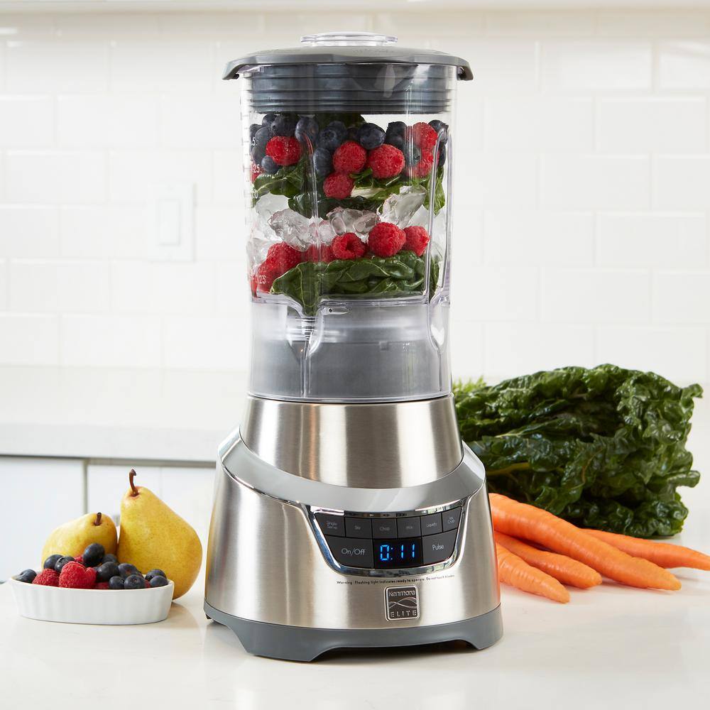 KENMORE Elite 64 oz. 5-Speed Stainless Steel Blender with 20 oz. Single-Serve Blending Cup KKEB1.3HSS