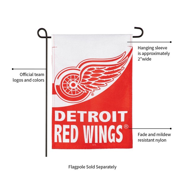 Evergreen Flag Ds New Burlap Garden Detroit Red Wings