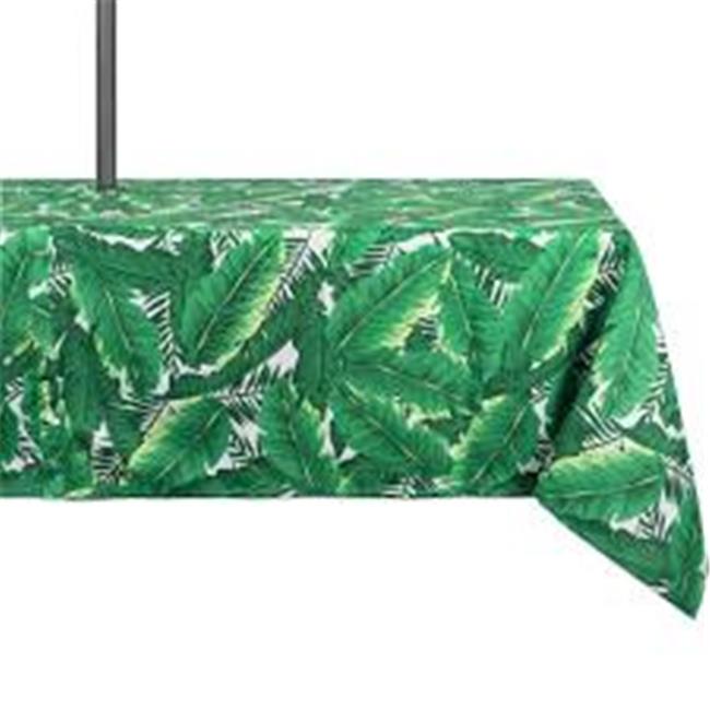 Banana Leaf Outdoor Tablecloth With Zipper 60X84 inch