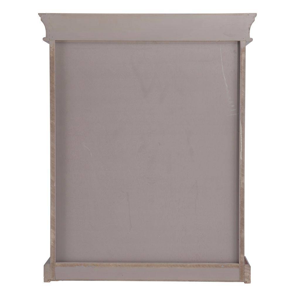 Home Decorators Collection Naples 25 in. W x 31 in. H x 8 in. D Framed Surface-Mount Bathroom Medicine Cabinet in Distressed Grey NADGC2531