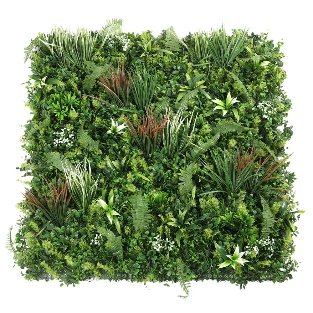 3D 1X1 meter artificial plant grass wall panels hedge garden supplies factory