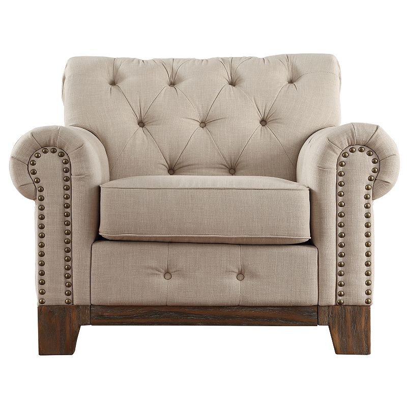 HomeVance Townsend Button Tufted Arm Chair