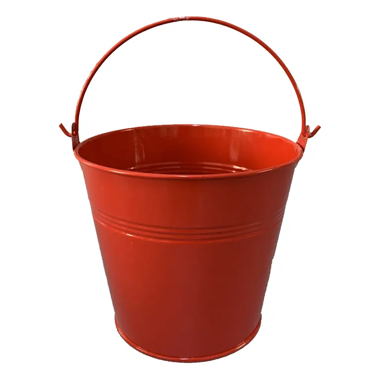 Hot sale tool metal tin pail candle bucket small round sliver galvanized metal bucket