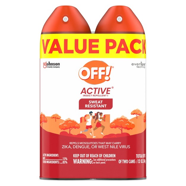 Off Active Mosquito Repellent 6oz 2ct