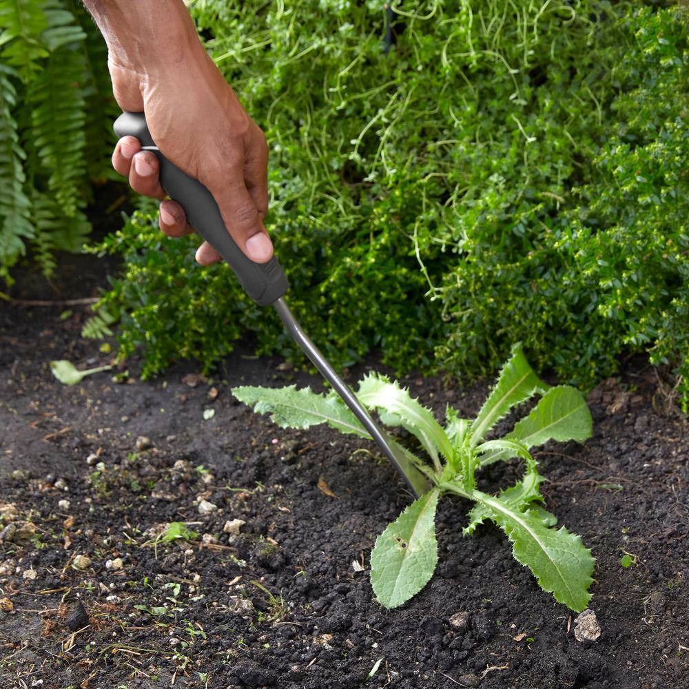 Husky 6.2 in. Double Injection Grip Handle Stainless Steel Hand Weeder GD210304
