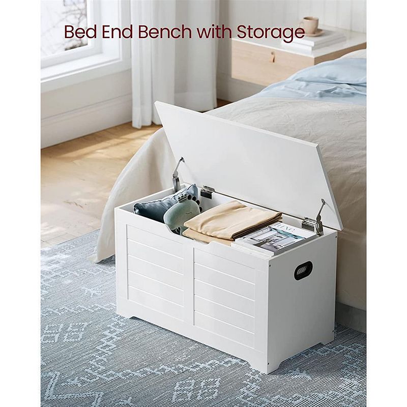 Storage Trunk， Storage Chest With Safety Hinges， Storage Bench， Modern Style