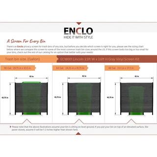 Enclo Privacy Screens Lincoln 3.5 ft x 3.6 ft. Charcoal Vinyl Screen Kit (2-Pack) EC18002