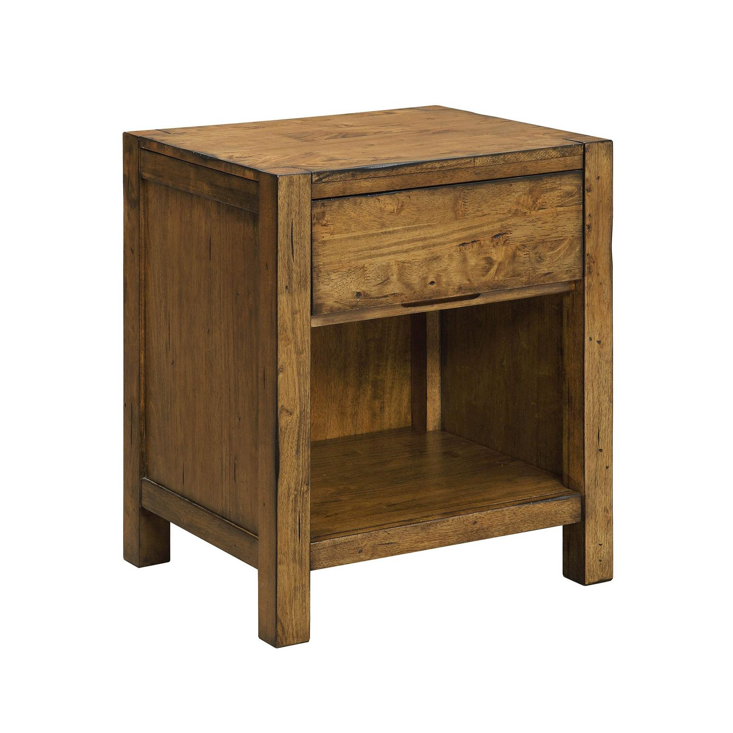 Better Homes and Gardens Bryant Nightstand， Rustic Maple Brown Finish