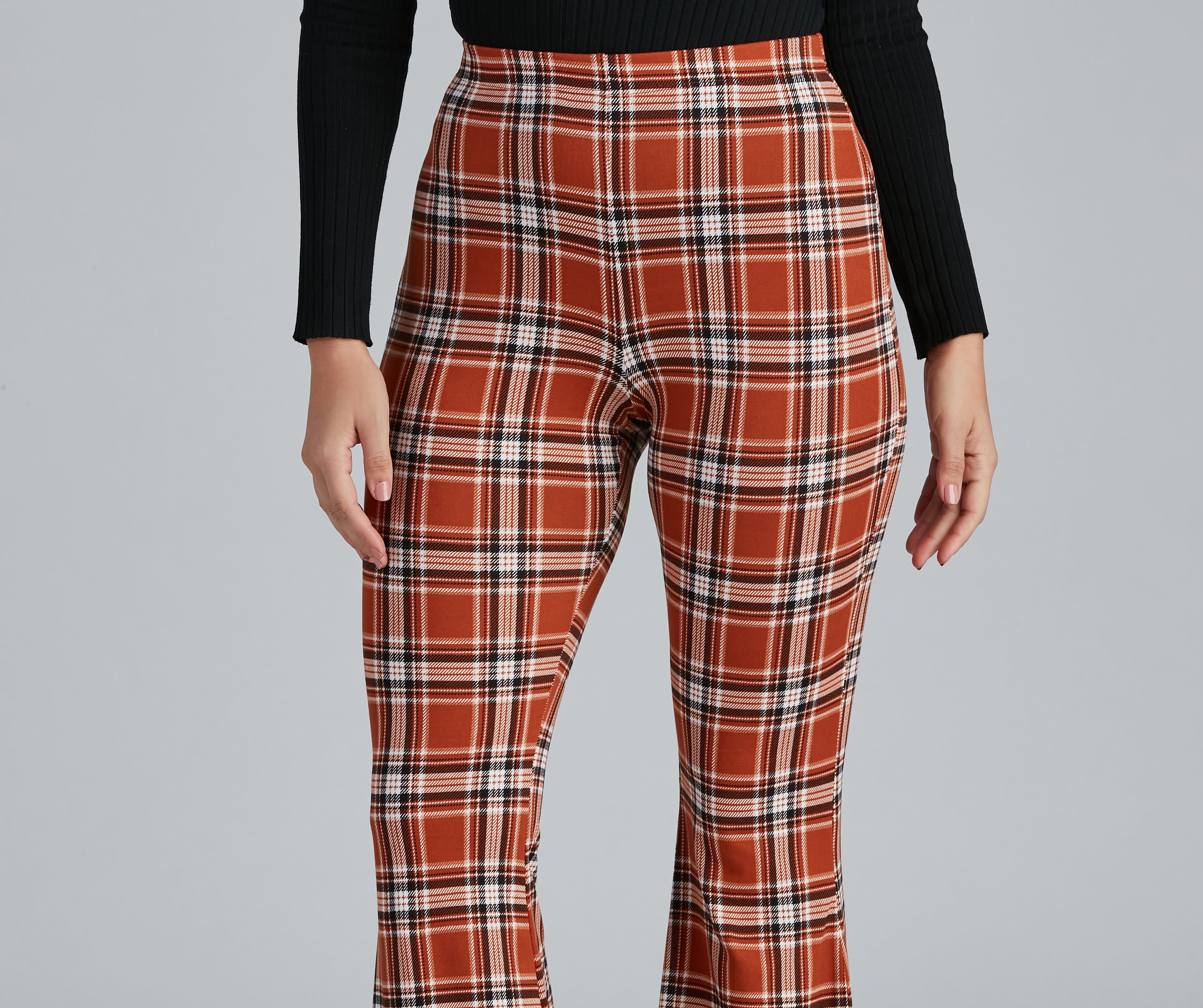 Keeping It Trendy Plaid High Waist Pants