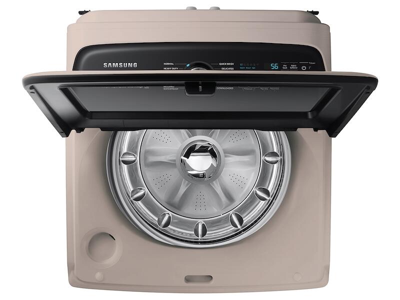 Samsung WA52A5500AC 5.2 Cu. Ft. Large Capacity Smart Top Load Washer With Super Speed Wash In Champagne