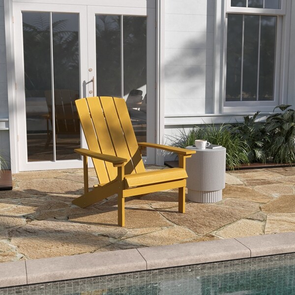 Outdoor AllWeather Poly Resin Wood Adirondack Chair