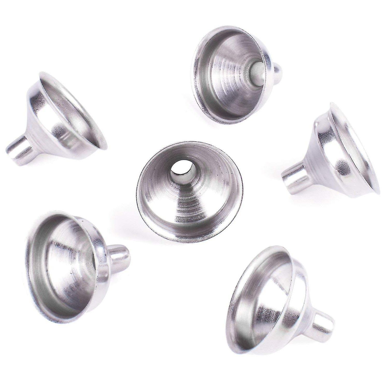 Stainless Steel Mini Funnels For Miniature Bottles，essential Oils，6pcs