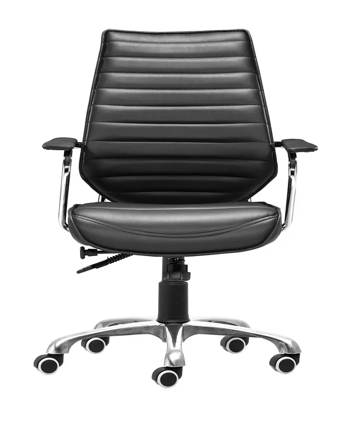 Zuo 37.5 Steel Polyurethane Enterprise Low Back Office Chair