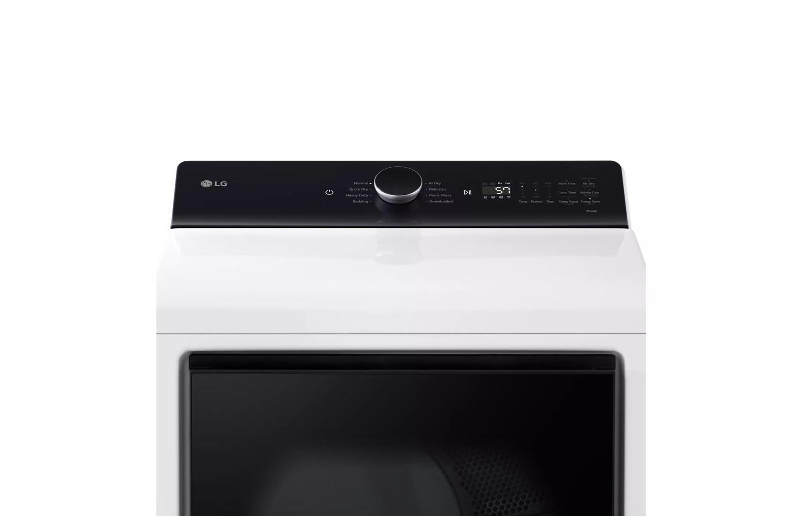 Lg DLE8400WE 7.3 Cu. Ft. Ultra Large Capacity Rear Control Electric Dryer With Lg Easyload™ Door And Ai Sensing