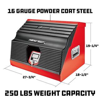 Powerbuilt 26 in. Rapid Box Portable Slant Front Tool Box - Red 240311