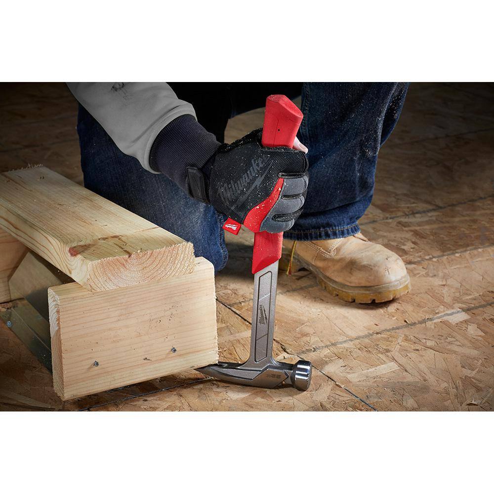 MW 22 oz. Milled Face Framing Hammer with Demo Screwdriver Drivers with Steel Caps (3-Piece) 48-22-9022-48-22-2702