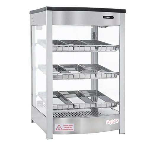 Skyfood FWD3S9P Food Warmer Display Case - Triple Shelf 9 Pans - Steam Line