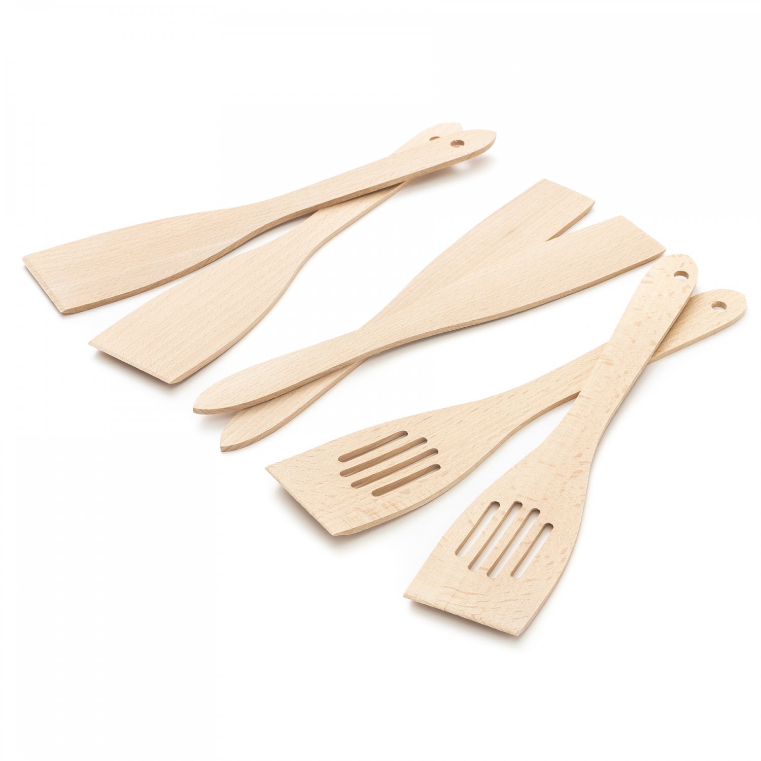 Tuuli Kitchen 6 Piece Wooden Spatula Kitchen Utensil Set