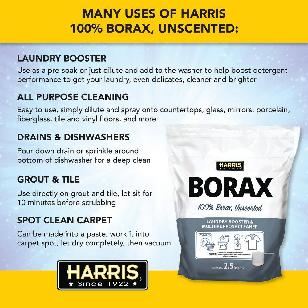 Harris 2.5 lbs. Unscented Borax Laundry Booster and Multi-Purpose Cleaner BORAX-25