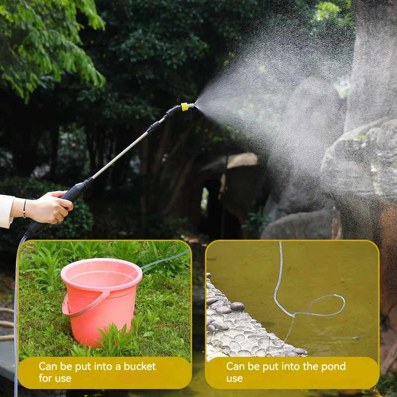 New Electric Sprayer Watering Flowers Electric Spray Gun Outdoor Garden Spray Household With Pipe