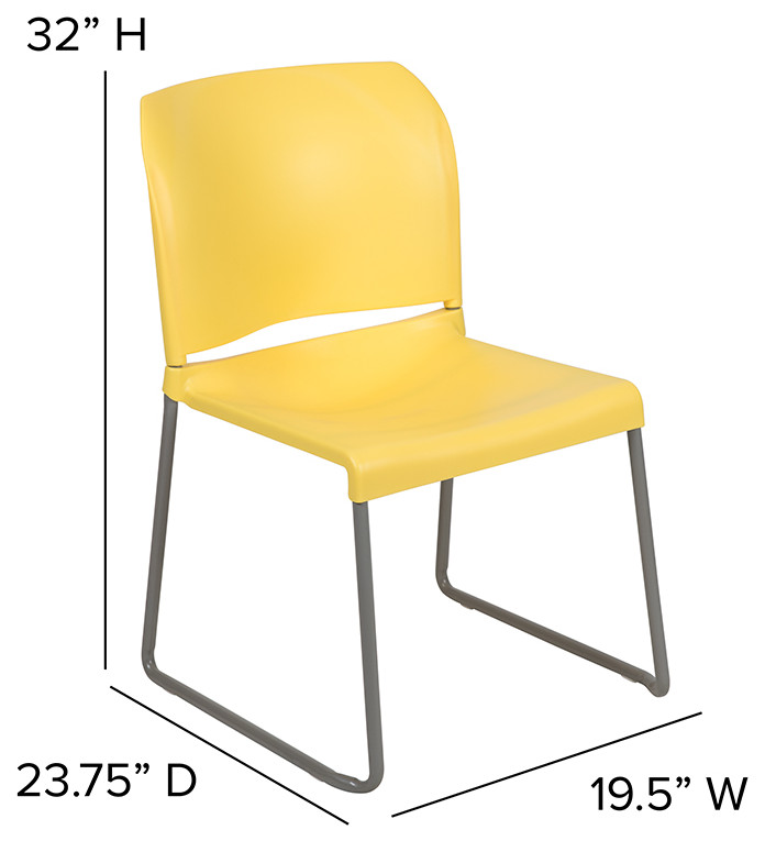 Yellow Plastic Stack Chair   Contemporary   Dining Chairs   by Pot Racks Plus  Houzz