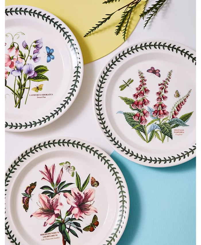 Portmeirion Botanic Garden Dinner Plates Assorted Set of 6