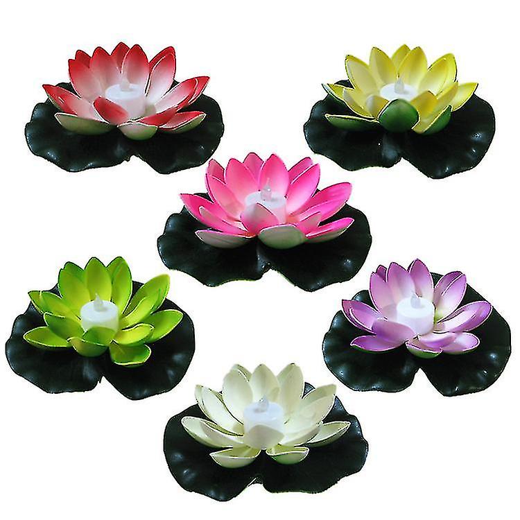 Floating Lantern Led Lotus Lotus Lamp， Blessing And Wish Lamp， Eva Material， Amphibious Type