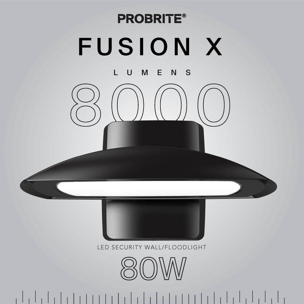 PROBRITE 250W Equivalent Integrated LED Bronze Outdoor Wall Pack Light 8000 Lumens 4000K Bright White FSNX80-PC-4K-BZ