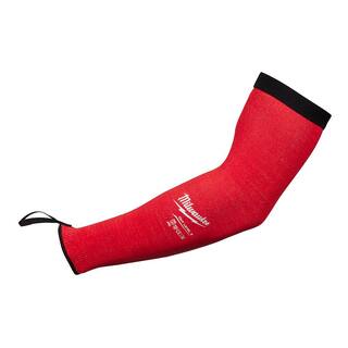 MW 16 in. Red 4-Way Stretch Cut 3 Resistant Protective Arm Sleeves 48-73-9030