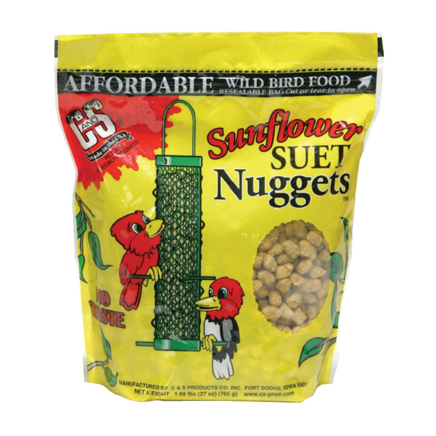 CandS Assorted Species Sunflower Suet Nuggets 27 oz