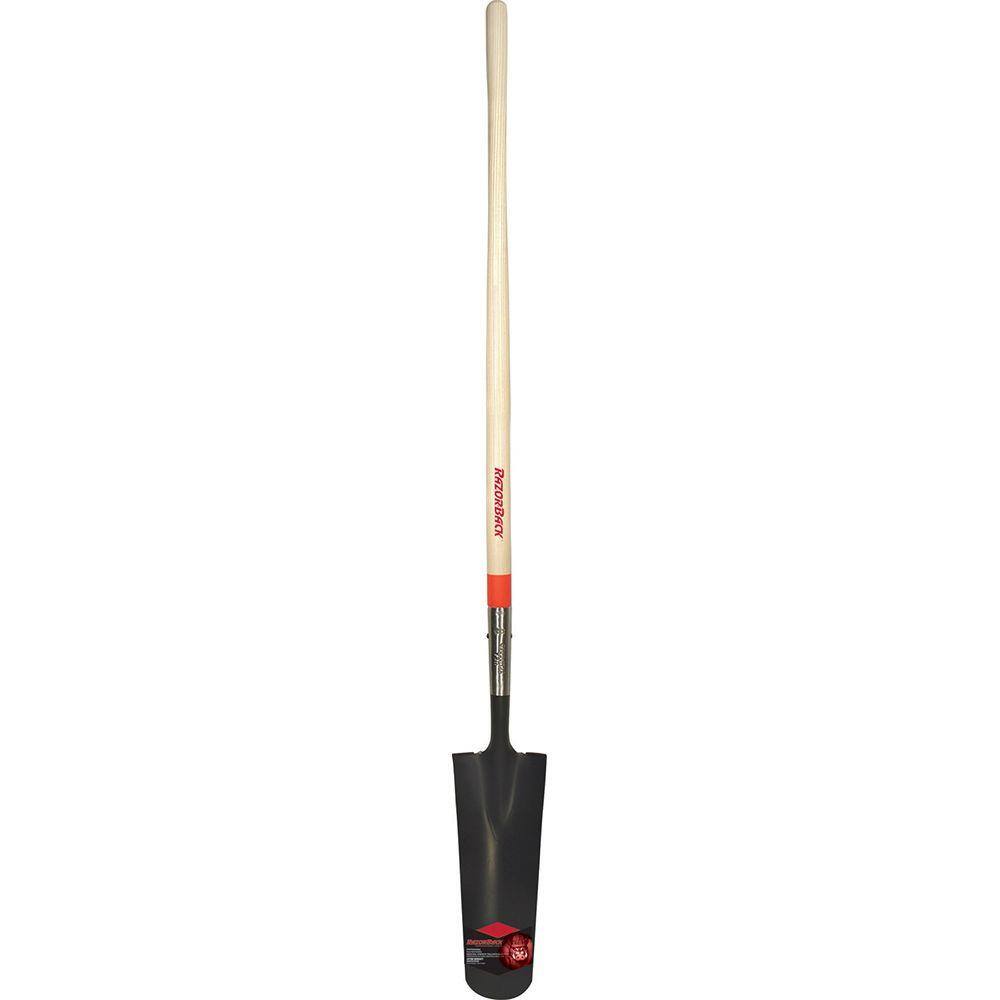 Razor-Back 16 in. Wood Handle Drain Spade 47117