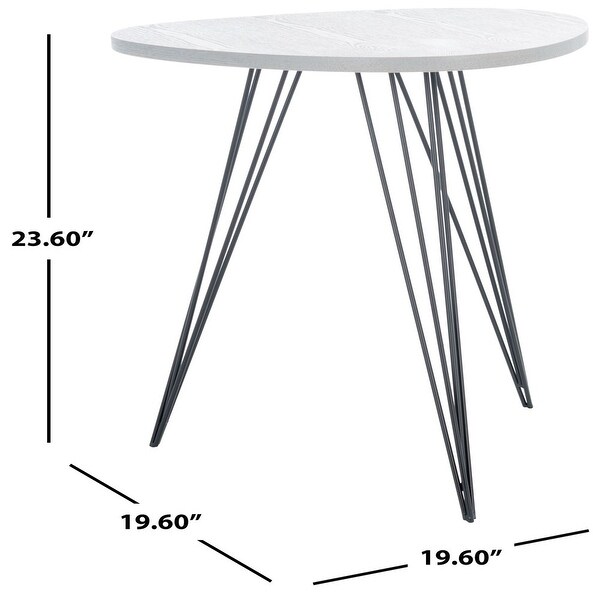 Wolcott Side Table， Grey/Black