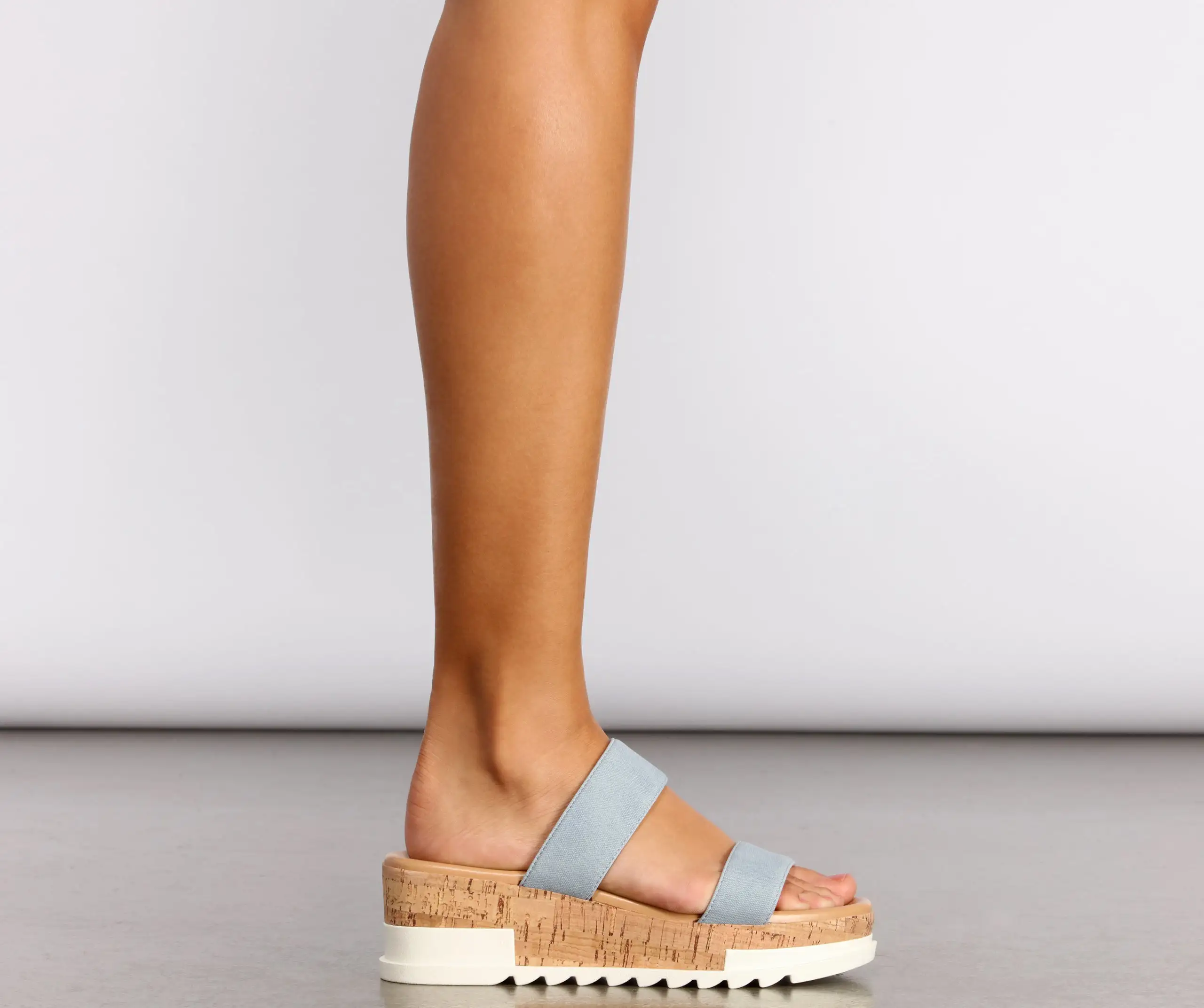 On The Move Double Band Platform Sandals