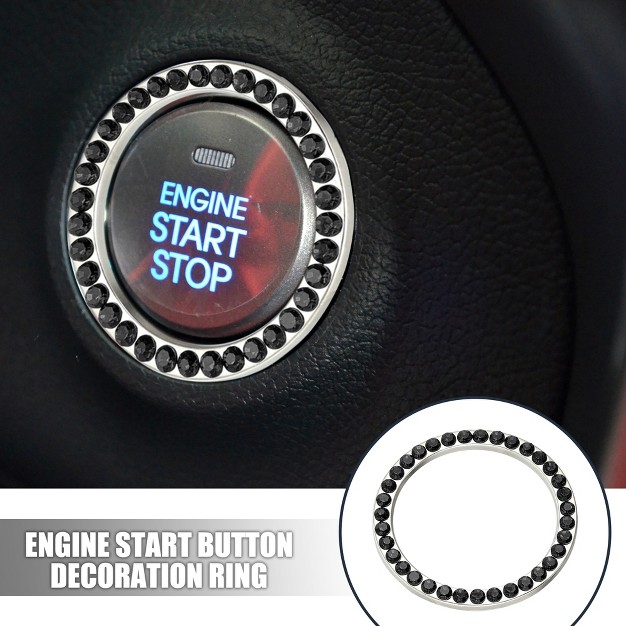 Unique Bargains Ring Rhinestone Car Engine Start Stop Decoration 5 Pcs