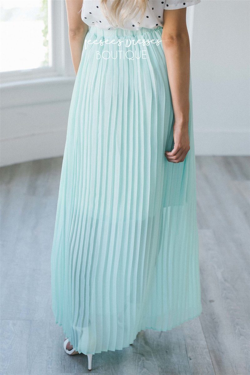 Chiffon Pleated Maxi Skirt