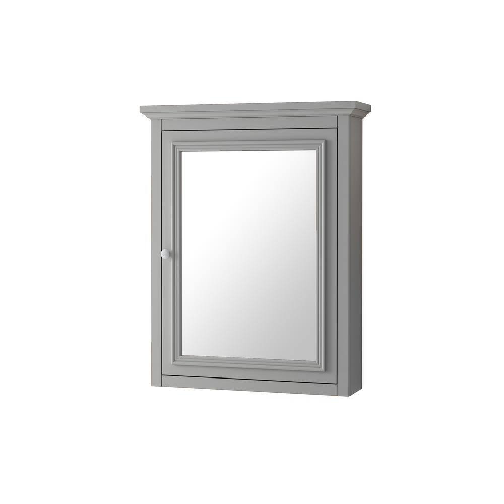 Home Decorators Collection Fremont 24 in. W x 30 in. H Framed Rectangular Bathroom Vanity Mirror in Gray MD-M2129