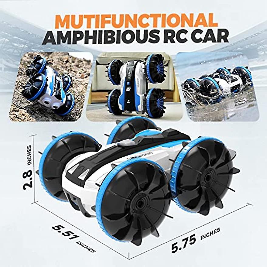 Remote Control Car - Rc Stunt Car For Kids 24 Ghz 4wd Remote Control Boat Waterproof Rc Car Rotate 360 Offroad  All-terrain Rc Car Beach Pool Toy Gift