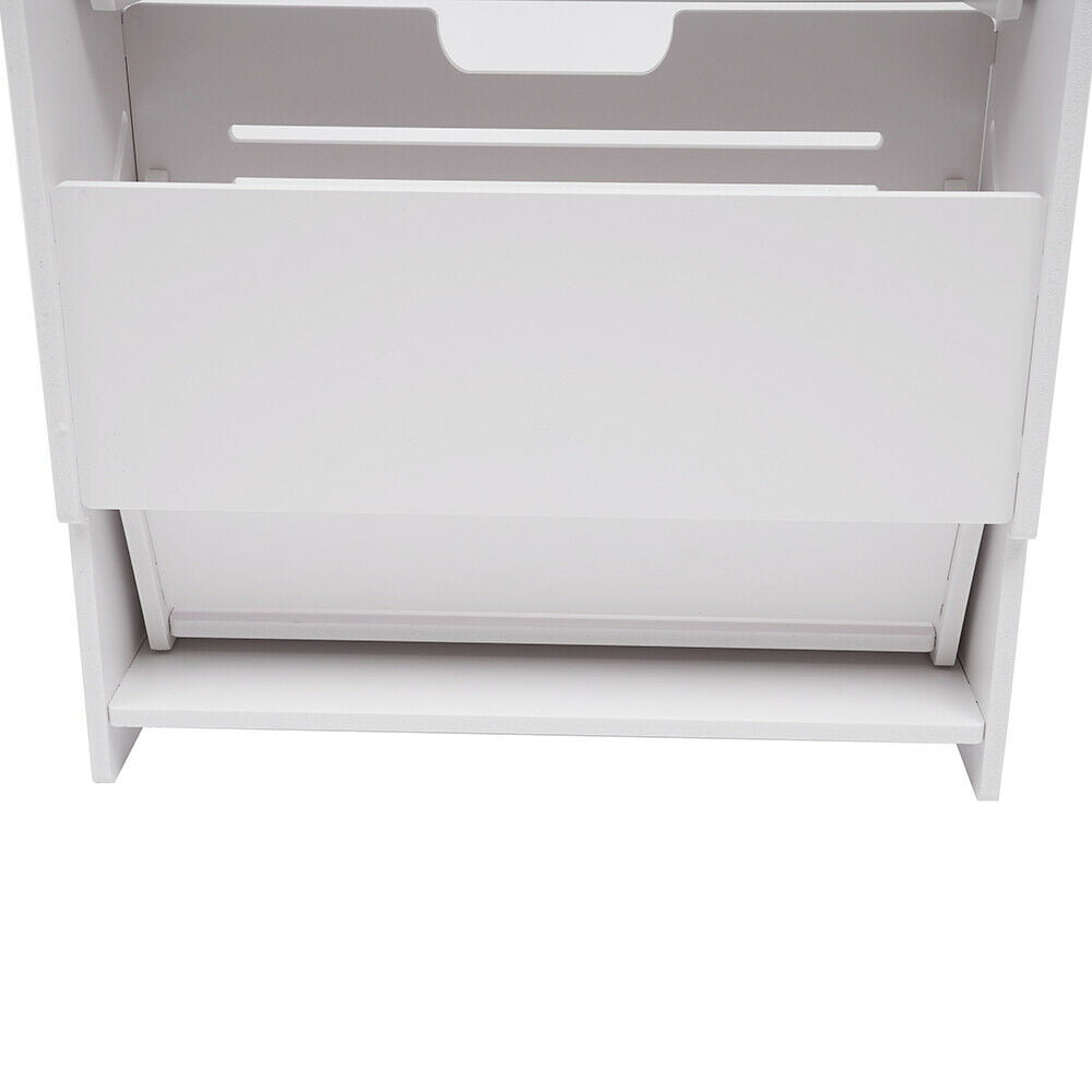 DENEST White Modern Shoe Rack PVC Shoe Storage Cabinet Tipping Bucket Storage Stand