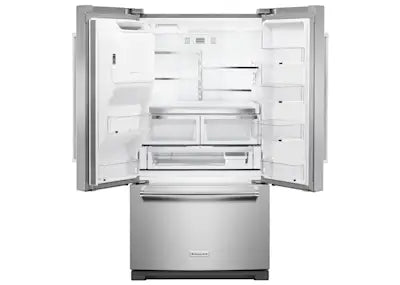 KitchenAid 36quot 268 Cu Ft French Door Refrigerator with Water amp Ice