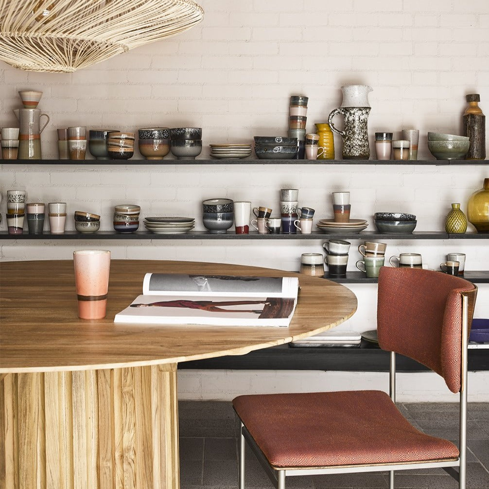 Pillar dining table - teak wood