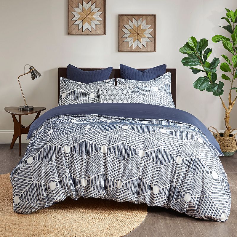 INK+IVY Ellipse Jacquard Cotton Comforter Set