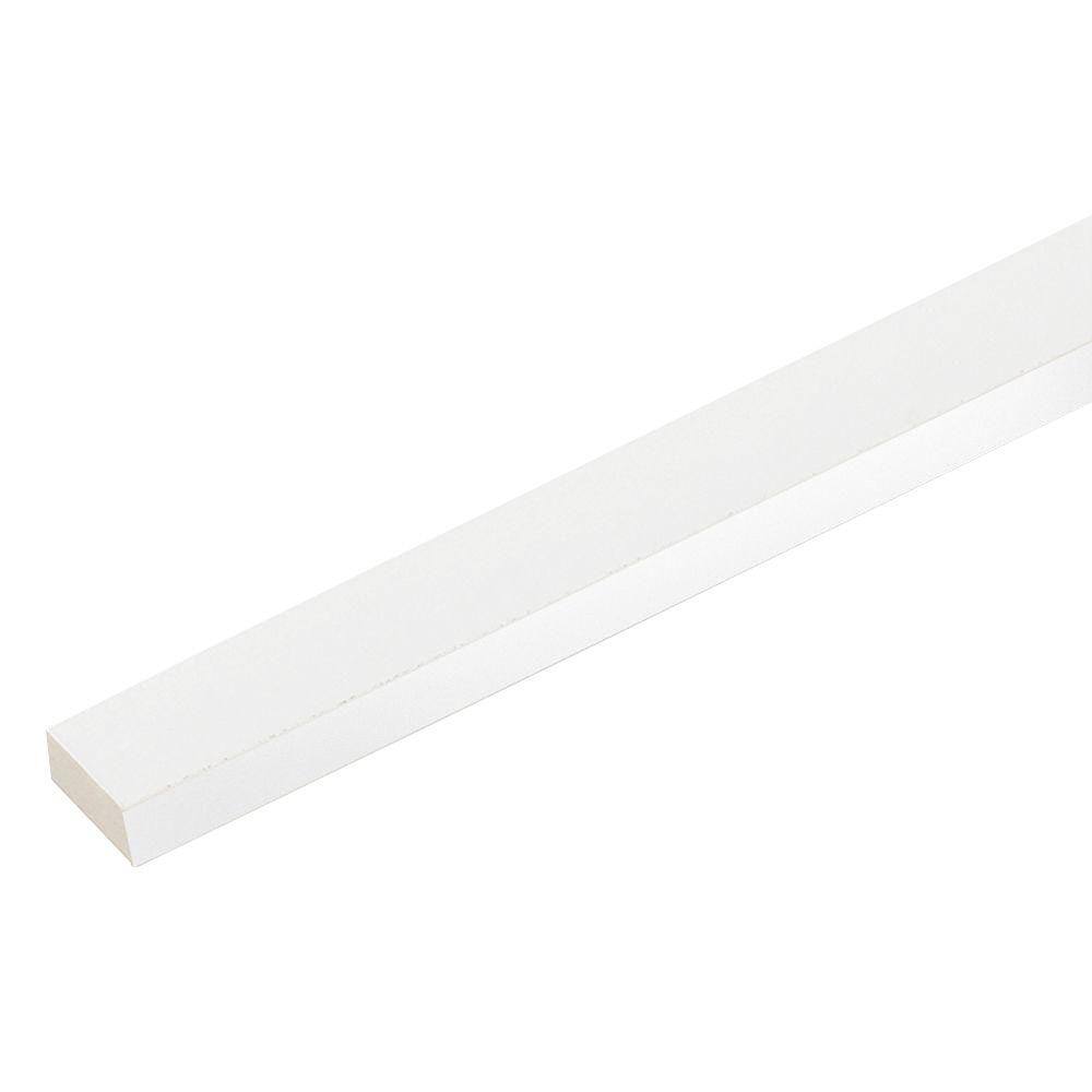 Veranda 34 in. x 1-12 in. x 8 ft. White PVC Trim HDTBSM010208