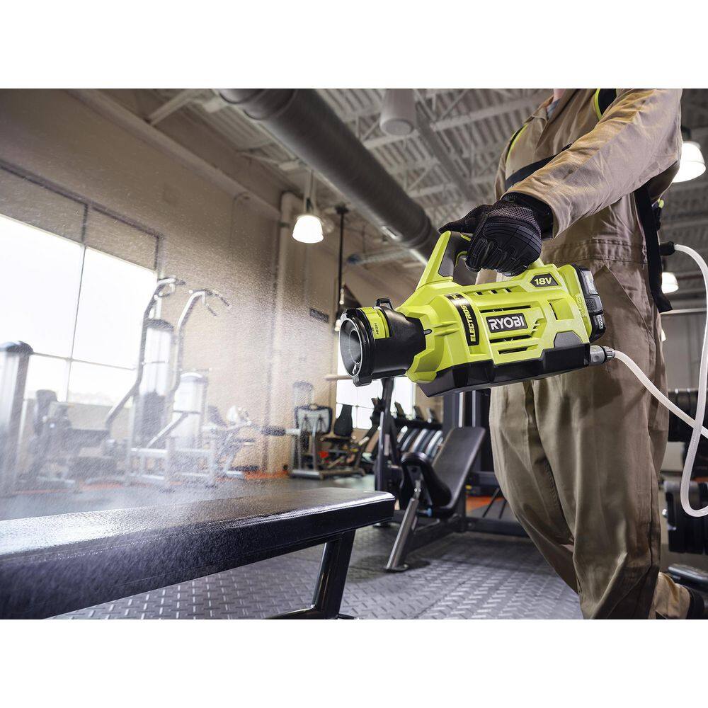 RYOBI ONE+ 18V Cordless Electrostatic 1 Gal. Sprayer Kit with (2) 2.0 Ah Batteries and (1) Charger P2870