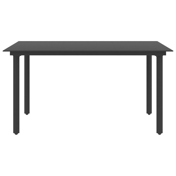 vidaXL Patio Dining Table Black 59.1